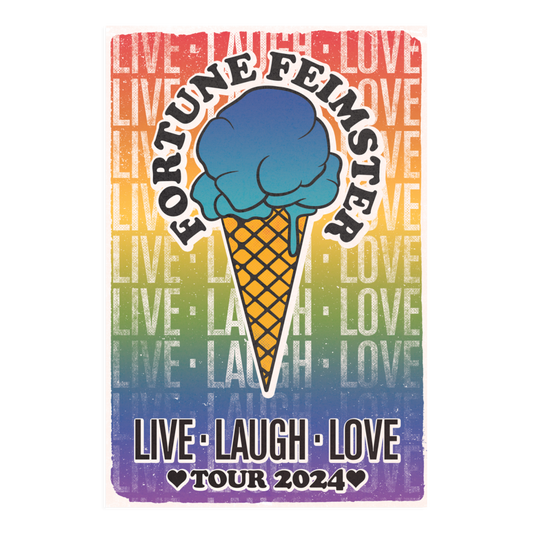 Live Laugh Love 2024 Ice Cream Tour Poster